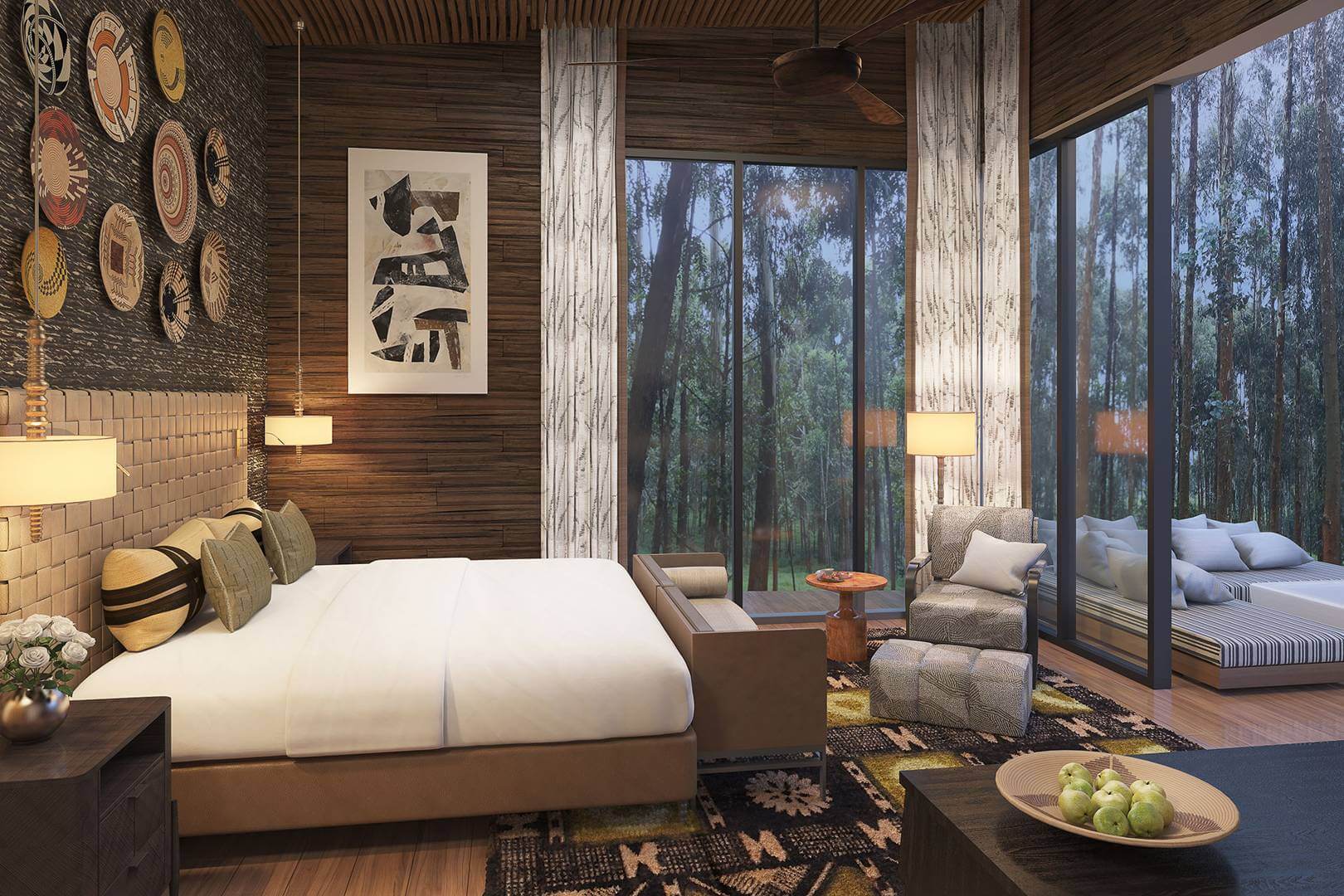 Accommodation at Volcanoes national park Rwanda
